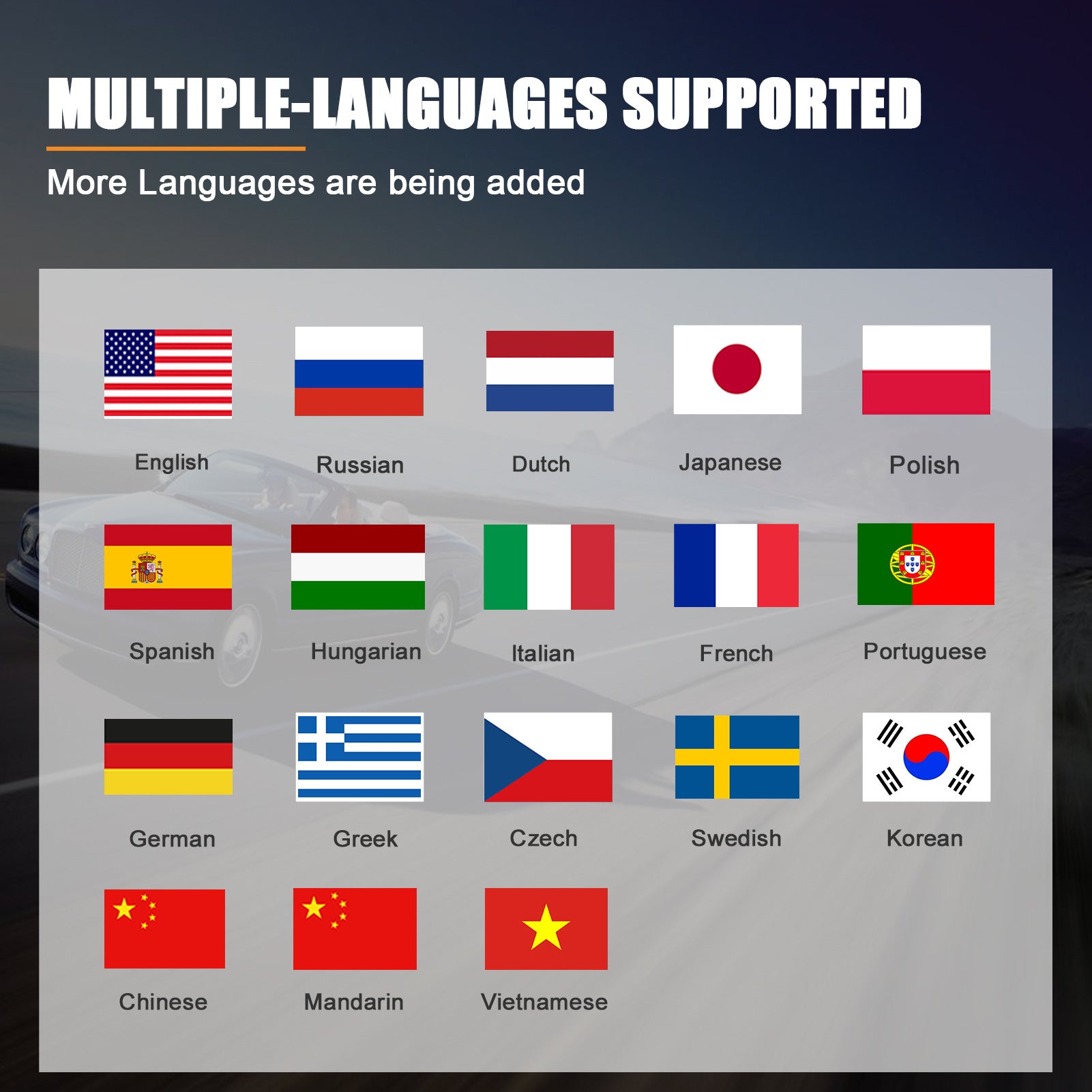 Soporte multi-idioma incluido español